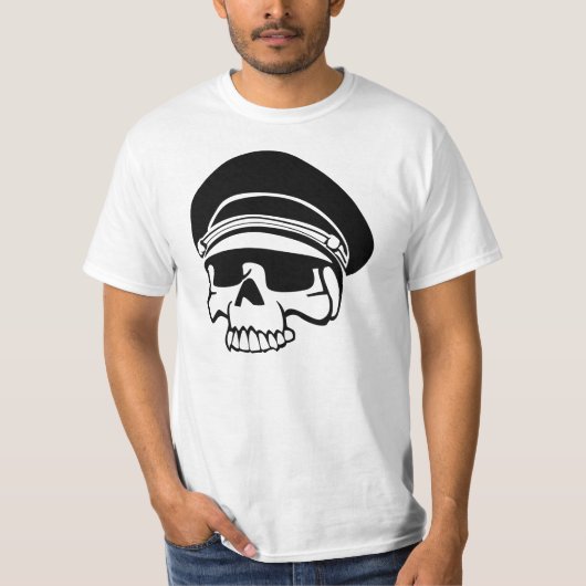 Black Skull Aviator Pet T-shirt (Voorkant)