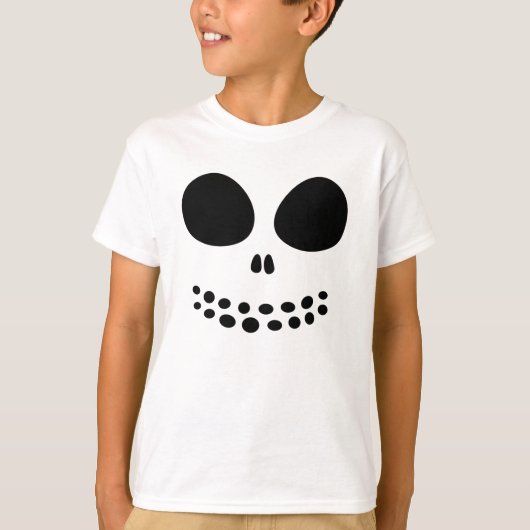 Black Skull Face Boys' Shirt (Voorkant)