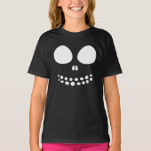 Black Skull Face Girls Shirt (Voorkant)