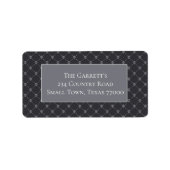 Black Skull Fun Halloween Persoonlijk adres Etiket (Voorkant)