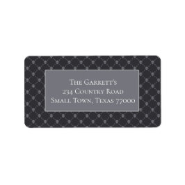 Black Skull Fun Halloween Persoonlijk adres Etiket