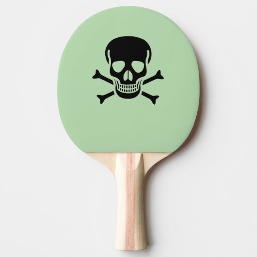 Black Skull green ping pong paddle Tafeltennisbatje (Voorkant)