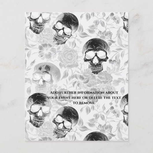 Black Skull Halloween Flyer Sjabloon (Achterkant)