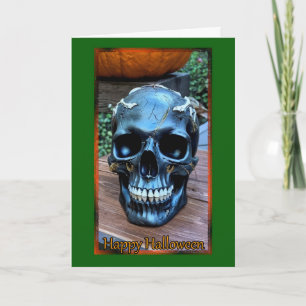 Black Skull Halloween Kaart