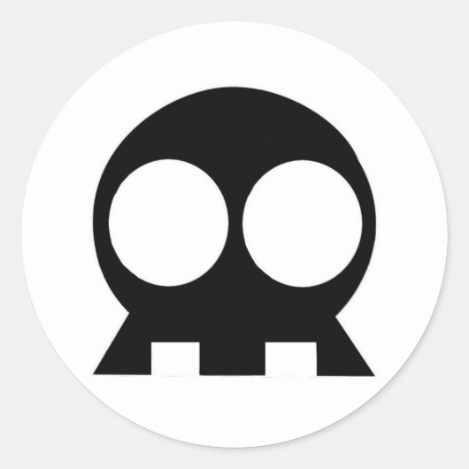 BLACK Skull Key StickEms Ronde Sticker (Voorkant)