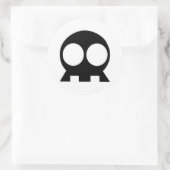 BLACK Skull Key StickEms Ronde Sticker (Tas)