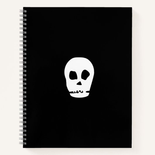 Black Skull Minimal Notitieboek (Voorkant)