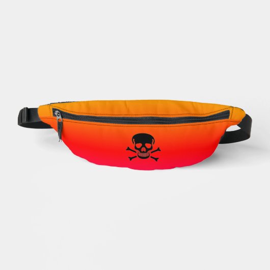 Black Skull neon fanny pack Heuptasje (Voorkant)