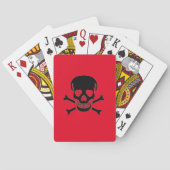 Black Skull rood Poker speelkaarten (Achterkant)