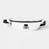 Black Skull white fanny pack Heuptasje (Voorkant)