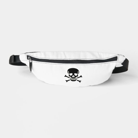 Black Skull white fanny pack Heuptasje (Voorkant)