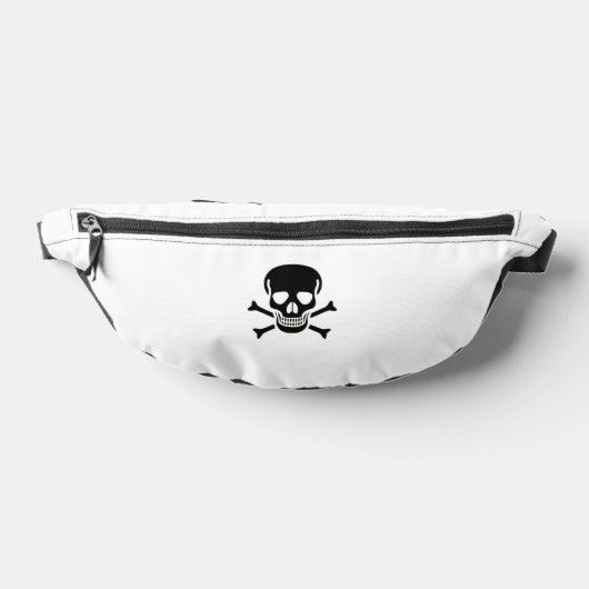 Black Skull white fanny pack Heuptasje (Liggend)