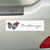 Black skulls Duo Thunder_Cove Bumpersticker (Op auto)