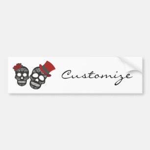 Black skulls Duo Thunder_Cove Bumpersticker