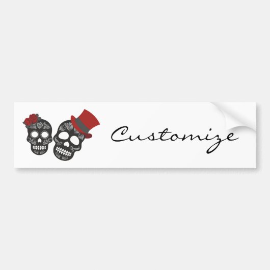 Black skulls Duo Thunder_Cove Bumpersticker (Voorkant)