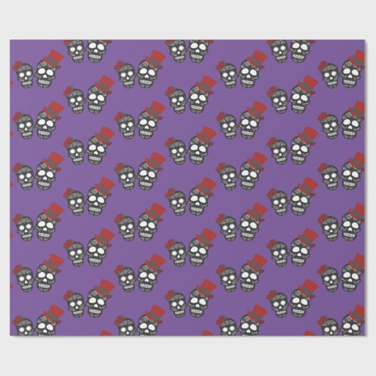 Black skulls Duo Thunder_Cove Cadeaupapier (Vlak)