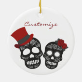 Black skulls Duo Thunder_Cove Keramisch Ornament (Achterkant)