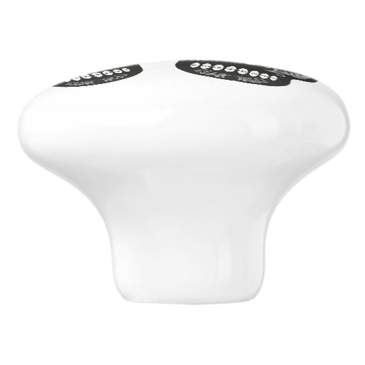 Black skulls Duo Thunder_Cove Keramische Knop (Zijkant)