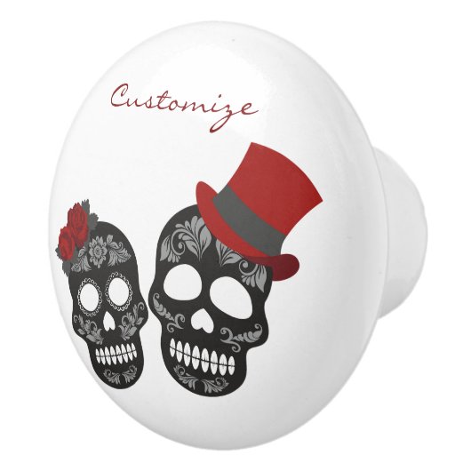 Black skulls Duo Thunder_Cove Keramische Knop (Rechts)