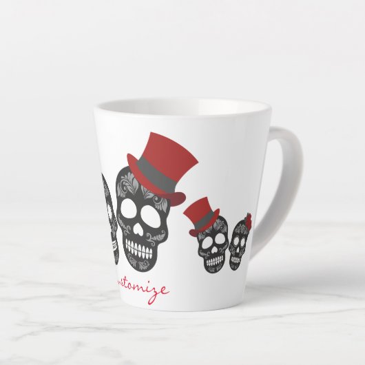 Black skulls Duo Thunder_Cove Latte Mok (Rechterhoek)