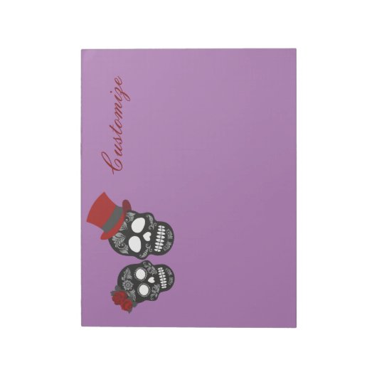 Black skulls Duo Thunder_Cove Notitieblok (Linkerzijde)