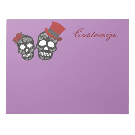 Black skulls Duo Thunder_Cove Notitieblok (Voorkant)