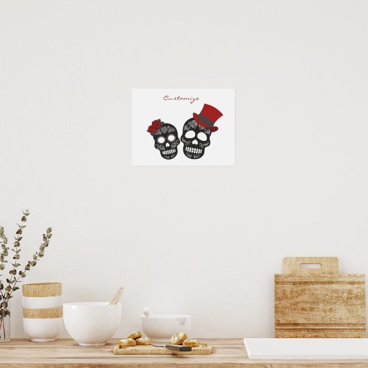 Black skulls Duo Thunder_Cove Poster (Keuken)