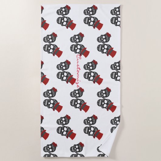 Black skulls Duo Thunder_Cove Strandlaken (Voorkant)