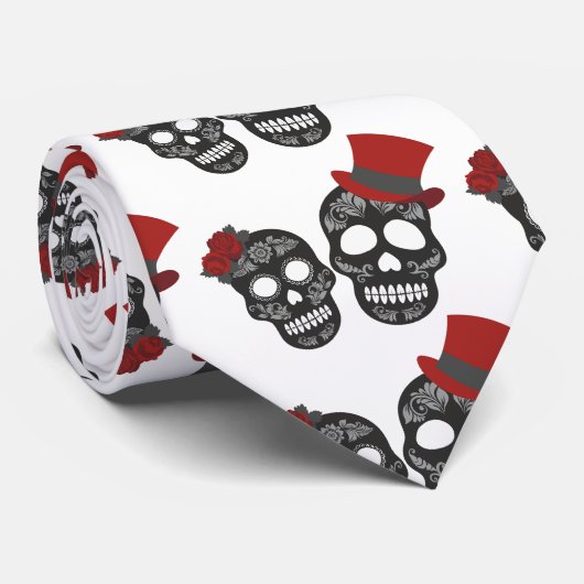 Black skulls Duo Thunder_Cove Stropdas (Opgerold)