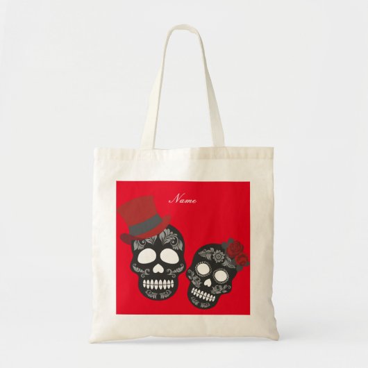 Black skulls Duo Thunder_Cove Tote Bag (Voorkant)