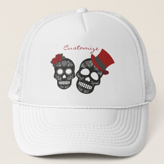 Black skulls Duo Thunder_Cove Trucker Pet (Voorkant)