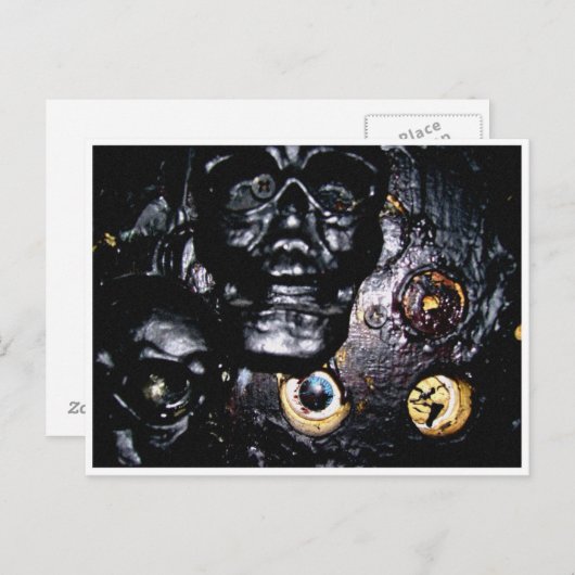 Black Skulls en Eye Sockets Briefkaart (Voorkant / Achterkant)