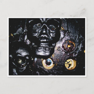 Black Skulls en Eye Sockets Briefkaart