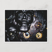 Black Skulls en Eye Sockets Briefkaart (Voorkant)