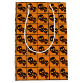Black Skulls Halloween Medium Cadeauzakje (Voorkant)
