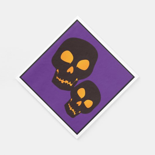 Black Skulls Halloween Servet (Hoek)