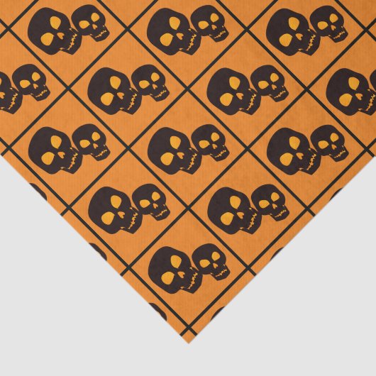Black Skulls Halloween Tissuepapier (Detail)
