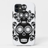 Black Skulls White Case-Mate iPhone Case (Achterkant)