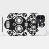 Black Skulls White Case-Mate iPhone Case (Achterkant (horizontaal))