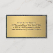 Black Slate | Goud metaal Visitekaartje (Achterkant)