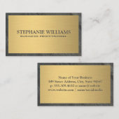 Black Slate | Goud metaal Visitekaartje (Voorkant / Achterkant)
