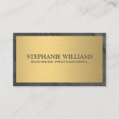 Black Slate | Goud metaal Visitekaartje (Voorkant)