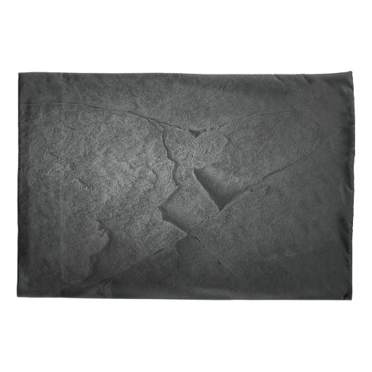 Black Slate Rock Kussensloop (Achterkant-Links)