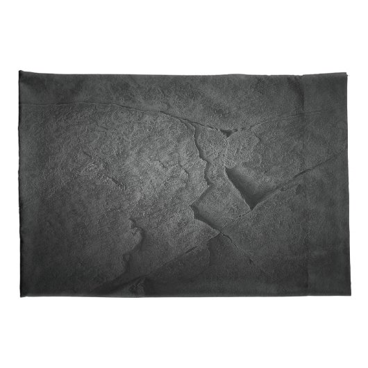 Black Slate Rock Kussensloop (Achterkant-Rechts)