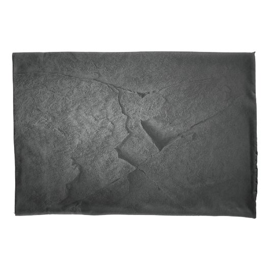 Black Slate Rock Kussensloop (Voorkant-Links)