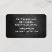 Black Slate Rock Pattern Visitekaartje (Achterkant)