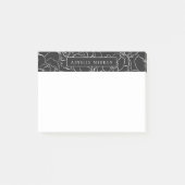 Black Slate Simply Floral-gepersonaliseerd Post-it® Notes (Voorkant)