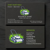 Black Slate Stone Green Lawn Care Service Visitekaartje