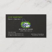 Black Slate Stone Green Lawn Care Service Visitekaartje (Voorkant)