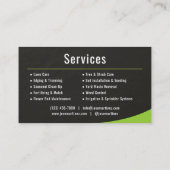 Black Slate Stone Landscaping Lawn Care Visitekaartje (Achterkant)